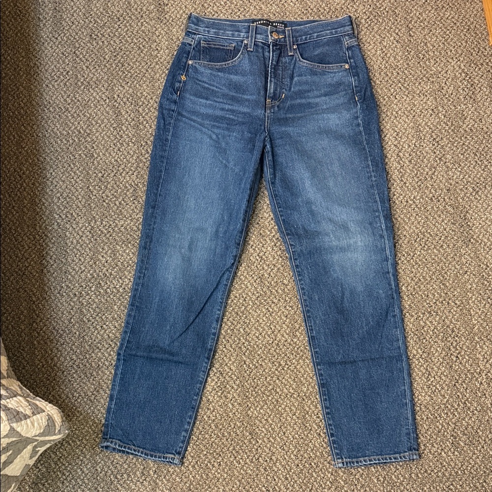 Veronica Beard Ryleigh Slim Straightleg Blue Jeans